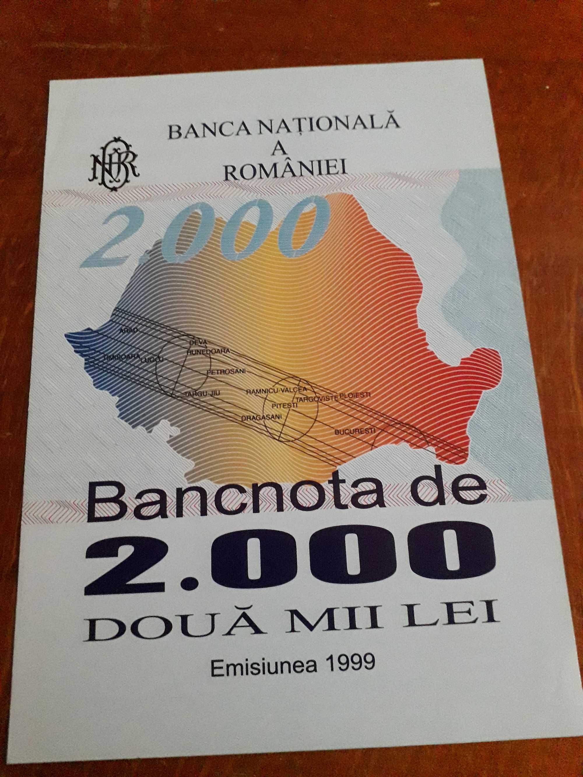 Vand Doua Bancnote BNR De 2000 Lei Cu Eclipsa Din 1999 Medias OLX Ro