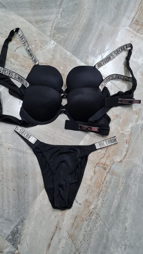 REDUCERE Set chilo și sutien victoria s secret rosu negri sau alb