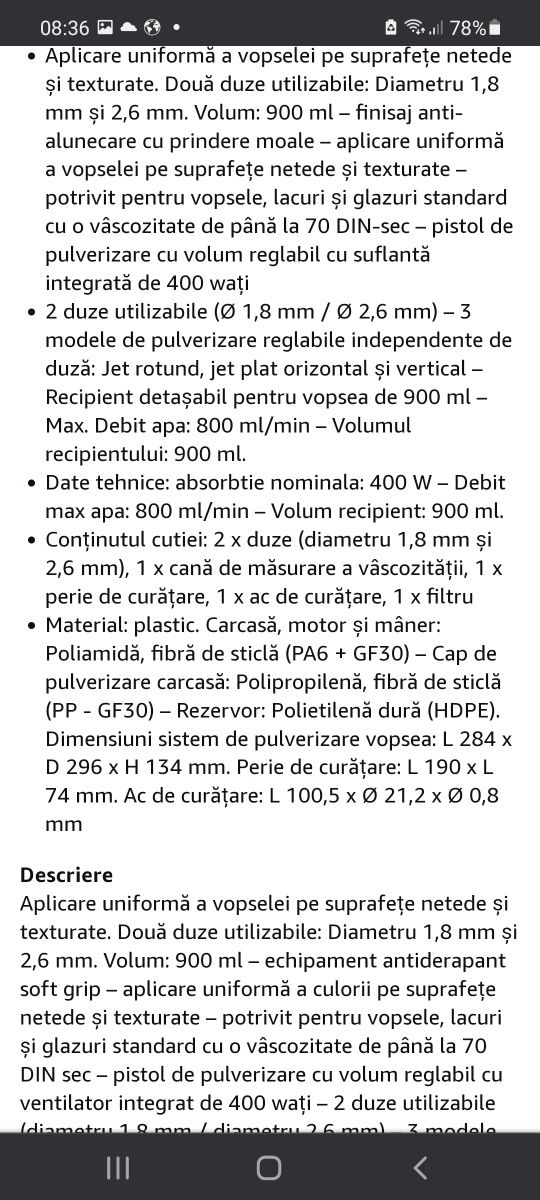 SUPER REDUCERE Pistol Vopsea LIDL PARKSIDE Calitate Germania Dosu