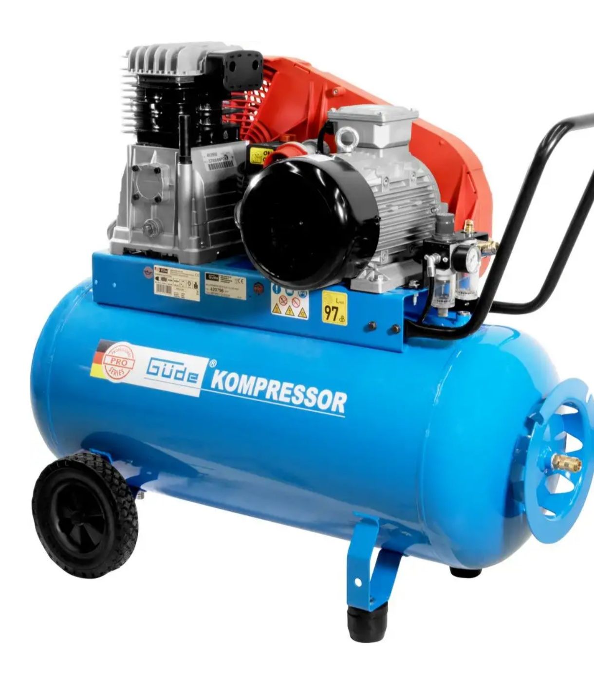 Compresor Gude 100 L Motor Trifazic 3000w Compresor Cu Ulei Cu Doi Ci