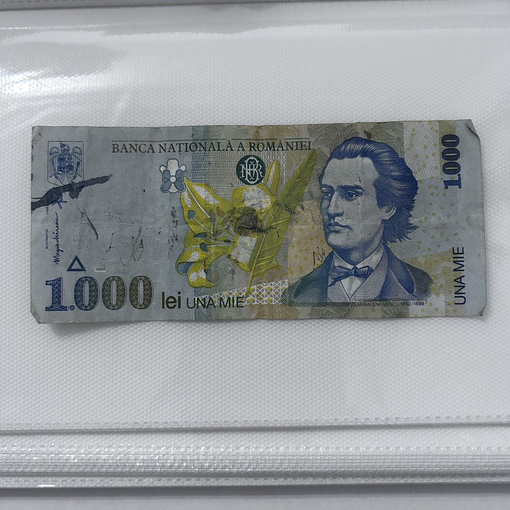 Bancnote Vechi 1000 Lei 5000 Lei Mihai Eminescu Lucian Blaga Rusu De