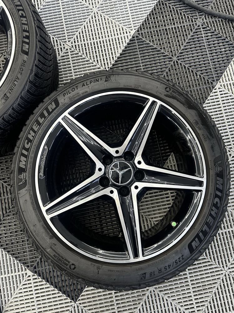 Jante Mercedes AMG Originale R18 5x112 Iarna Michelin Pilot Alpin5 NOI