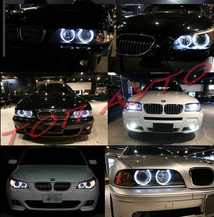 Лед Ангелски Очи БМВ BMW Е90 Е91 Led Angel Eyes Бели Жълти гр Варна