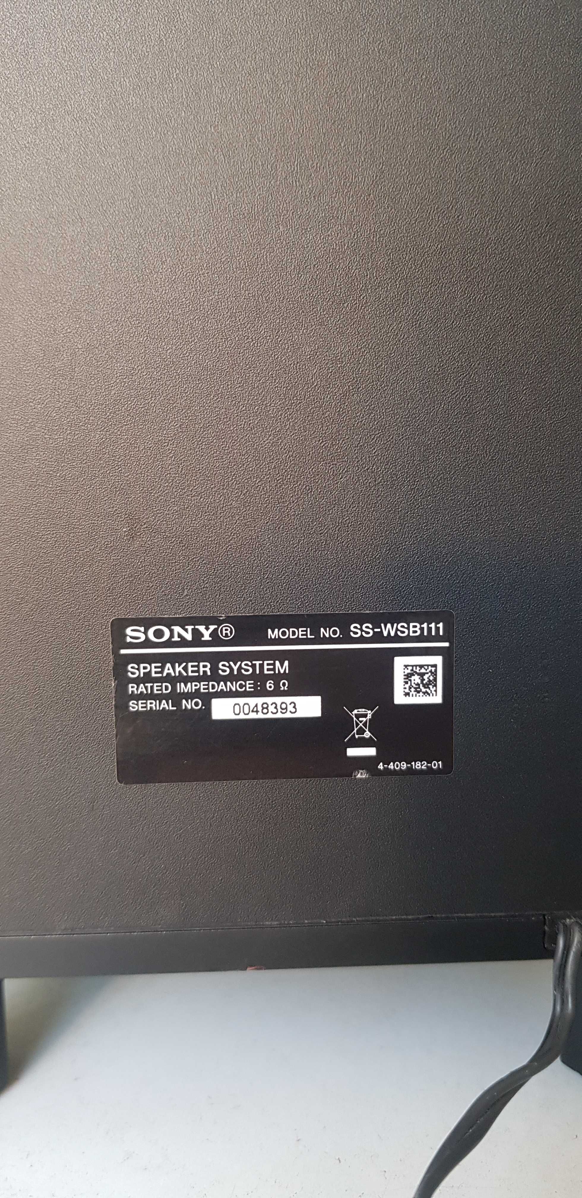 Sony SS WSB 111 Subwoofer Pasiv 6 Ohmi Performant 125W Muzica Film