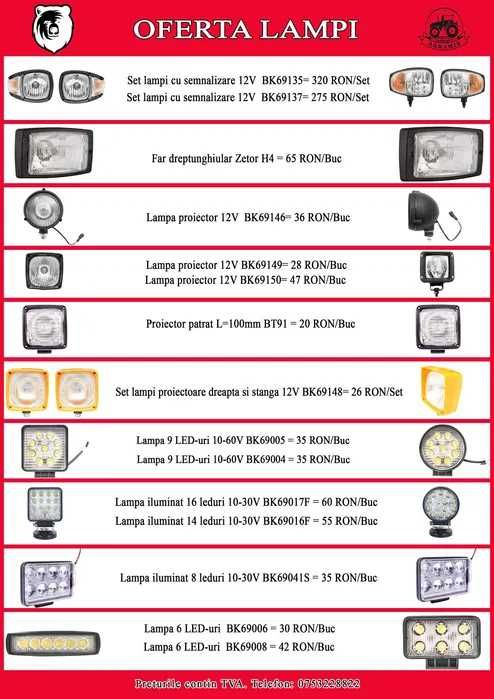 Lampi Semnalizare Iluminat Gabarit Diverse Tipuri Noi Agramix