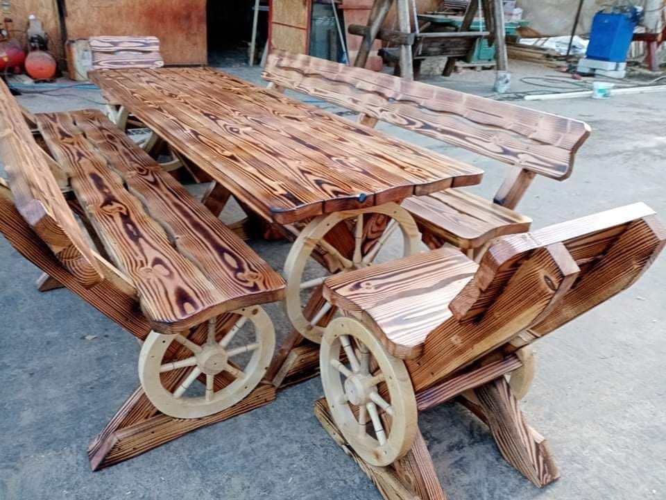 Balansoar Rustic Leagan Lemn Set Masa Gradina Craiova OLX Ro