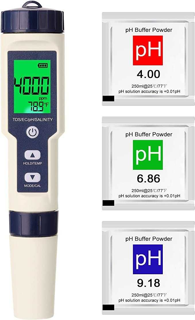 Tester De Apa 5 In 1 Testeaza PH TDS Temperatura EC Si Salinitatea