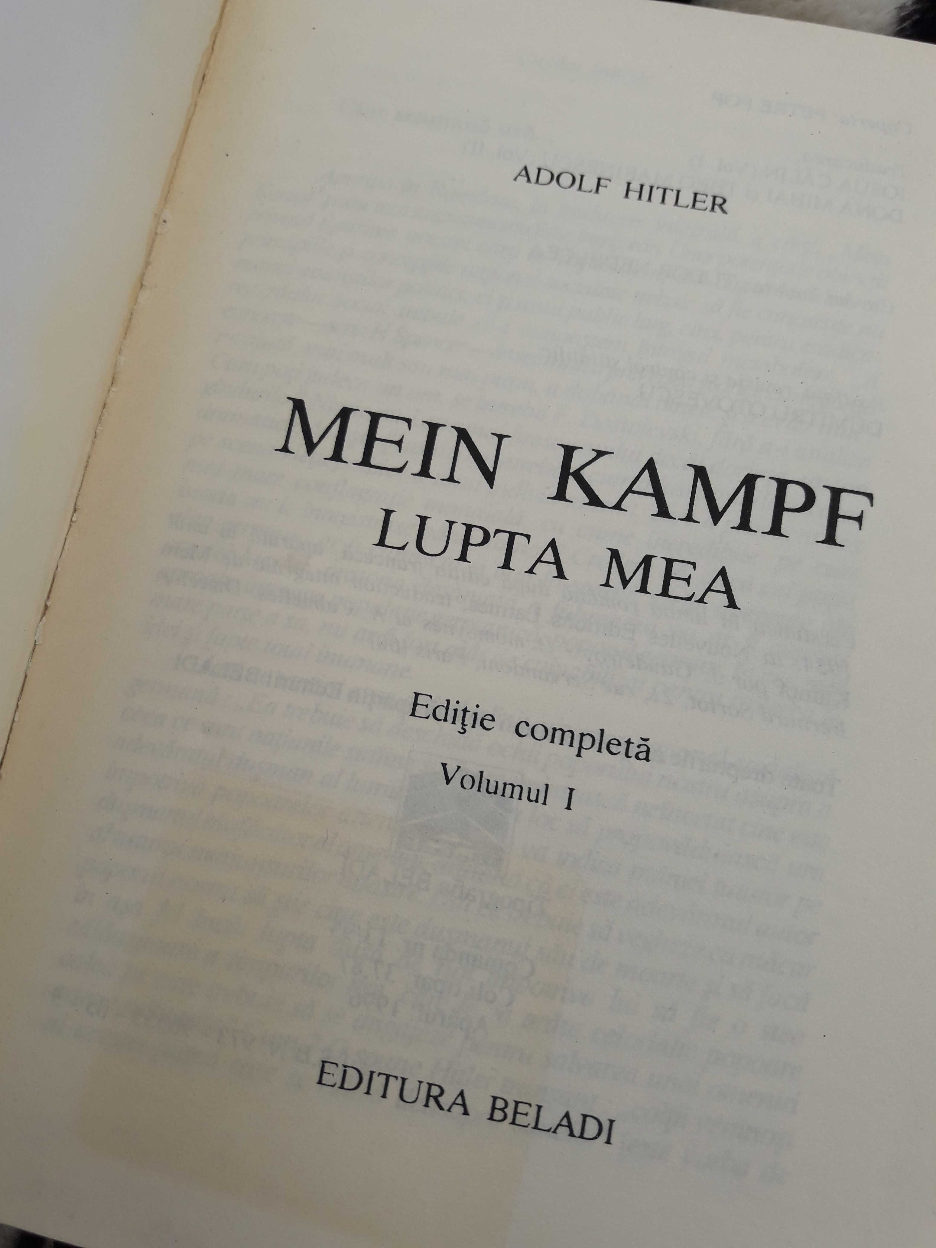 Mein Kampf Adolf Hitler Ed De Lux NECENZURAT Ed 1993 2 Vol Jibou OLX Ro