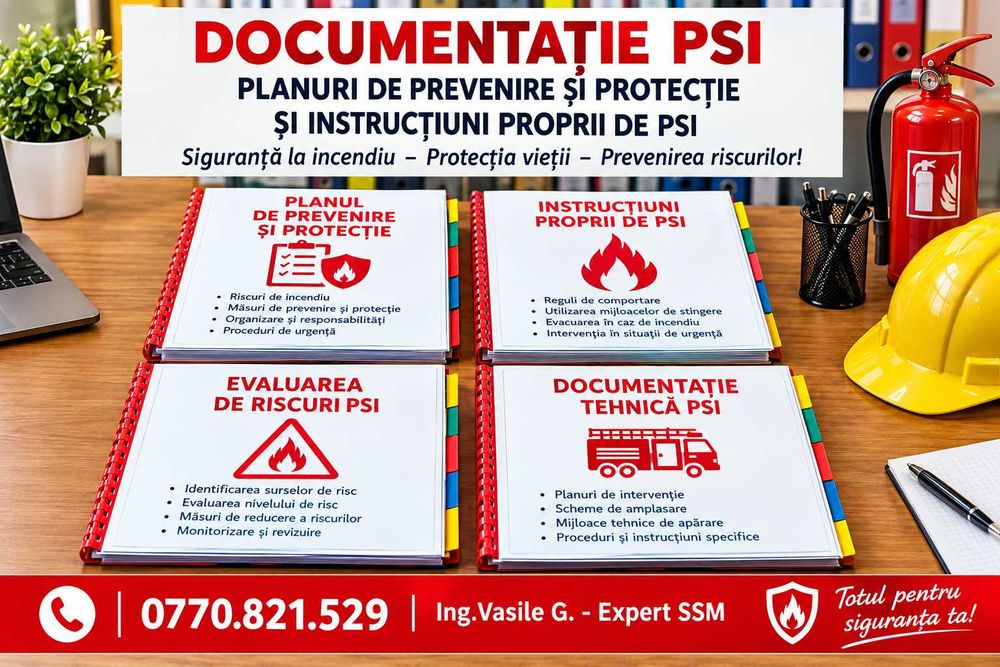 Preturi mici- Elaborez documentatie tehnica ( SSM, Mediu, PSI, RSVTI )