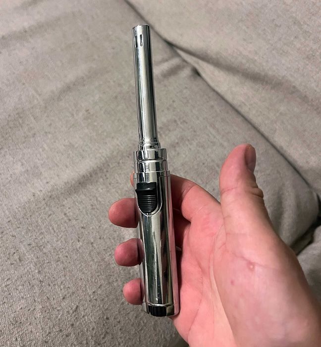 Bricheta metalica Bodum inox cromat grea eleganta reincarcabila gaz