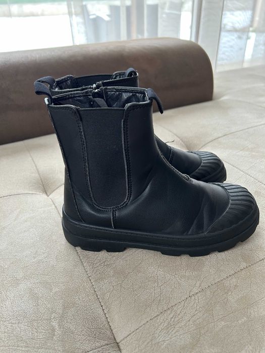 зимни ватирани кожени боти за момиче 34 номер