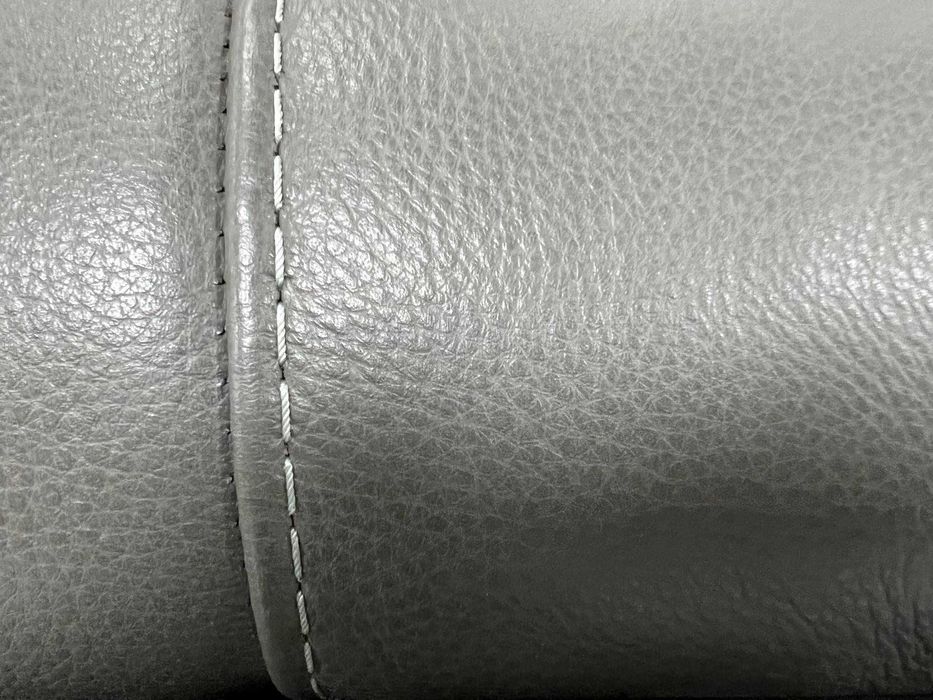 Сиви кожени дивани тройка и двойка - естествена кожа