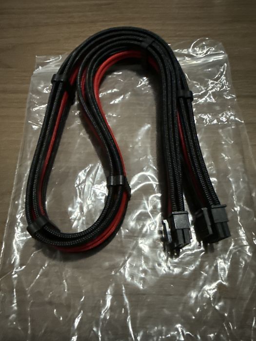 Cablu alimentare PSU sursa PC alimentare EZDIY-FAB 16AWG 12+4 pini mascul/mascul male/male pentru GPU placa video PCIe 5.0 12VHPWR