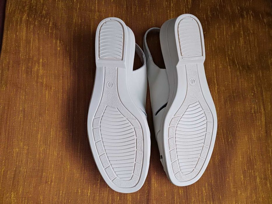 Pantofi Vara SandalePiele Noi Dama Crem 40