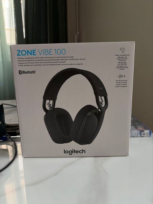 Logitech Zone Vibe 100 black слушалки чисто нови неразопаковани