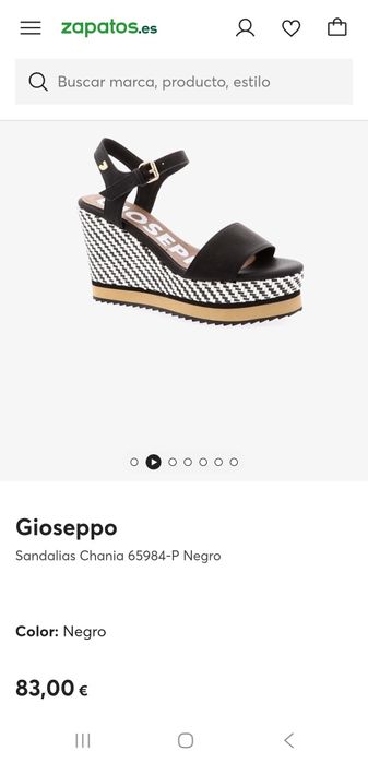 Дамски сандали Gioseppo Negro, черен велур, номер 39 с платформа