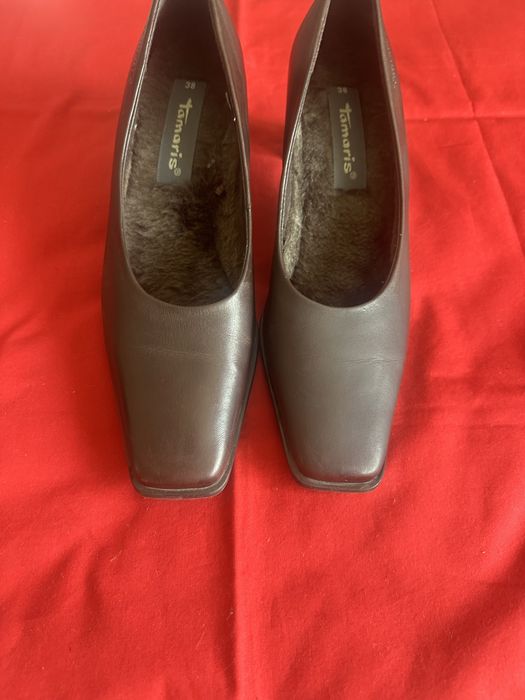 Pantofi piele, imblaniti