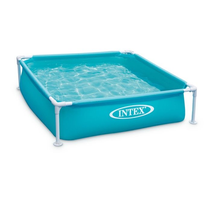 Piscina copii, cu cadru metalic Mini, patrata, 122 x 122 x 30 cm