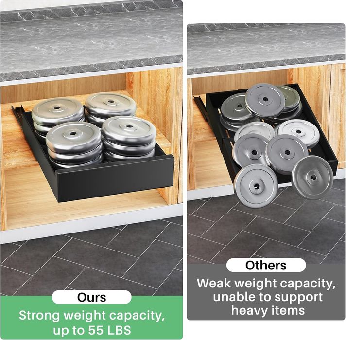 Телескопичен Органайзер за Шкаф 43x35см – Монтаж Без Пробиване, Kitsto