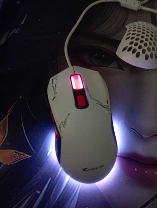 Игровая мышь Xtrike Me GM-316W (белая, 7200 DPI, RGB)