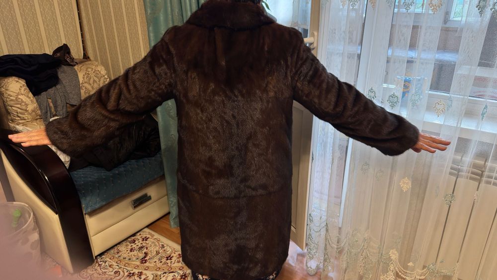 Норковая шуба длинная