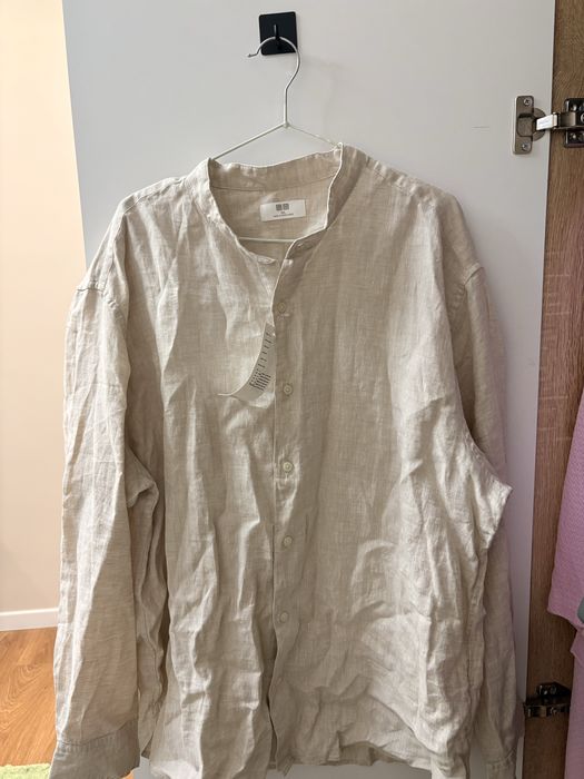 Рубашка лен uniqlo