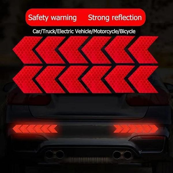 Светлоотразителен стикер-12 броя комплект табели със стрелки, броня, в