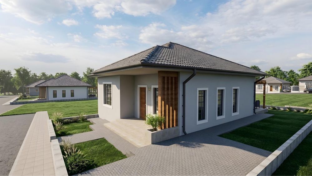 Casa cu 3 camere, Centru LUMINA  teren 250 mp