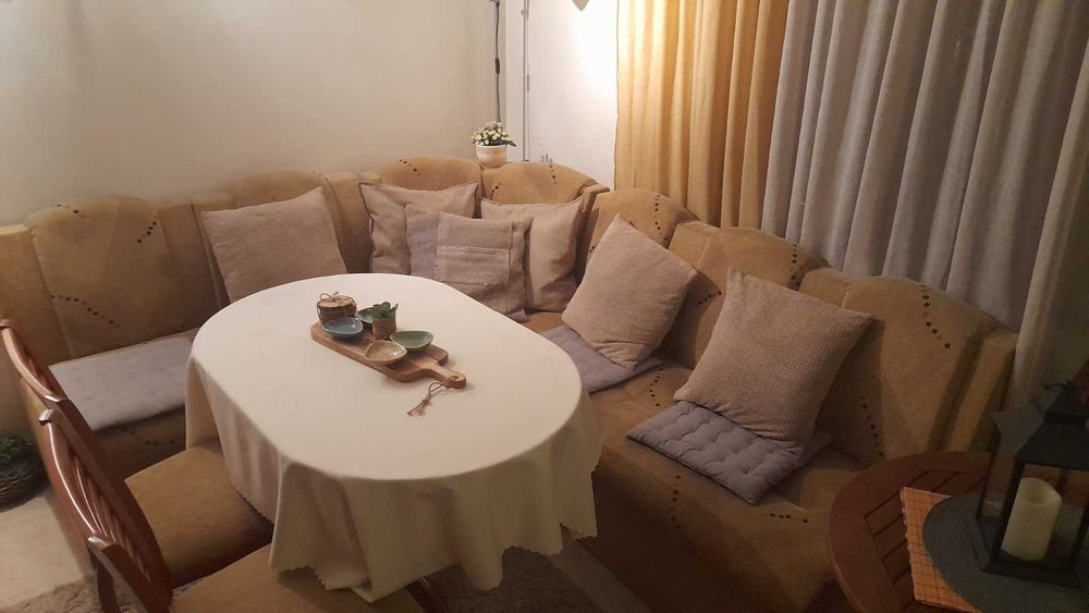 Ъглово канапе с две ракли и функция сън