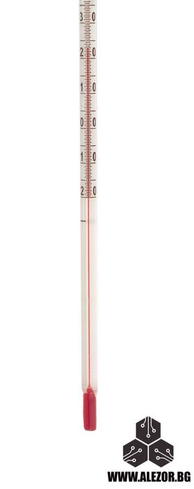 Термометър Стъклен, -20 До +200°C, Немски , Спиртен 300 Мм, 20200014