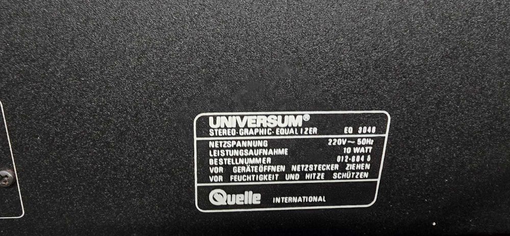 Egalizator 10 benzi Universul,mufe DIN