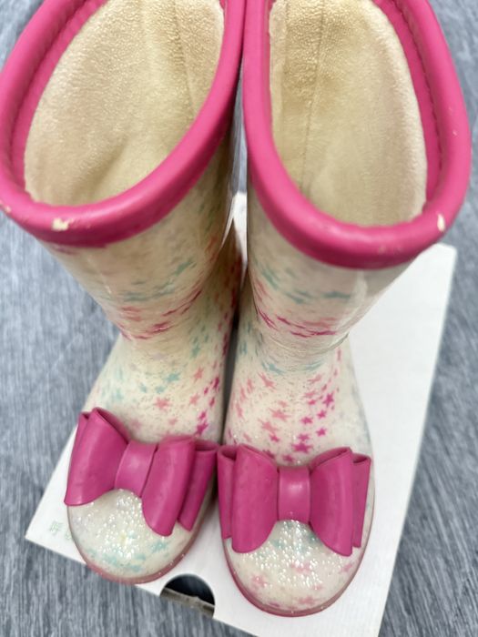 Резиновые сапоги с флисом на девочку