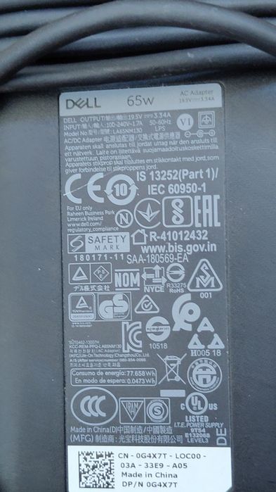 Încărcătoare laptop Dell mufa rotunda pin central 65W