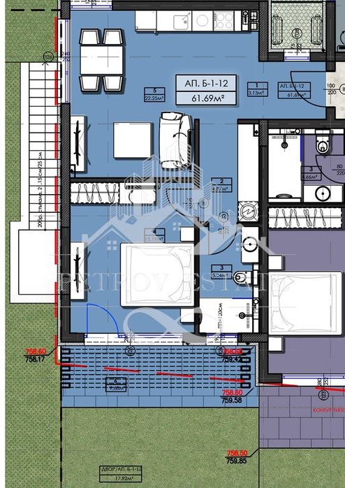 2-стаен в Пазарджик, област-гр.Велинград площ 71 цена 63675
