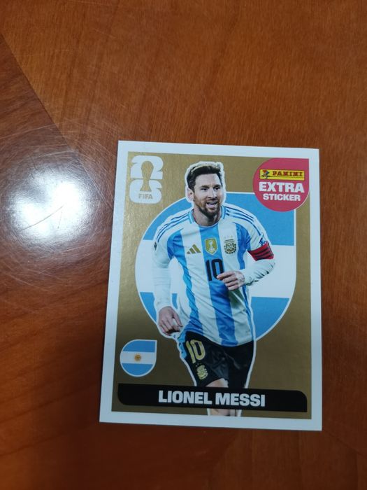Fifa world cup 2026 extra sticker Gold Lionel Messi