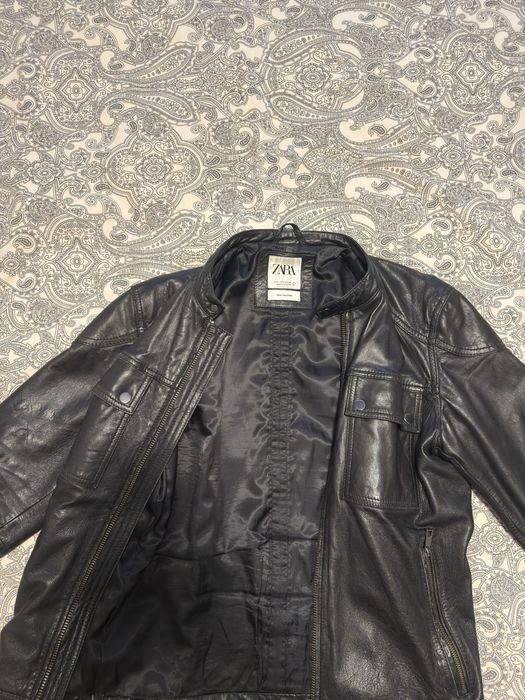 Zara яке естествена кожа