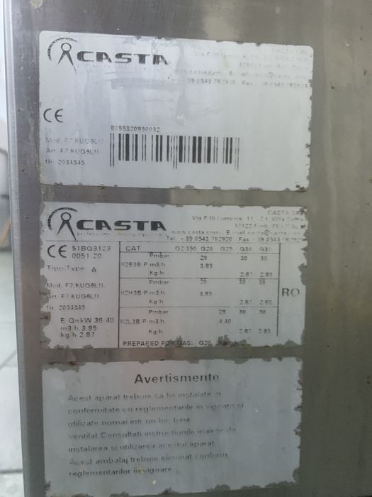 Aragaz profesional Metro 6000 lei
