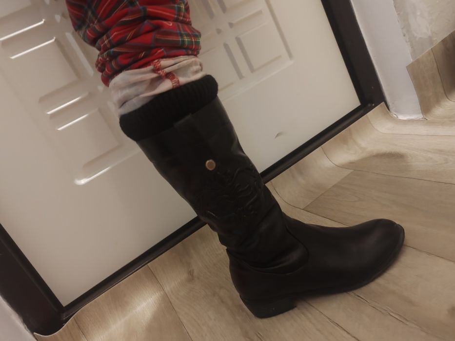 Сапоги детские кожанные