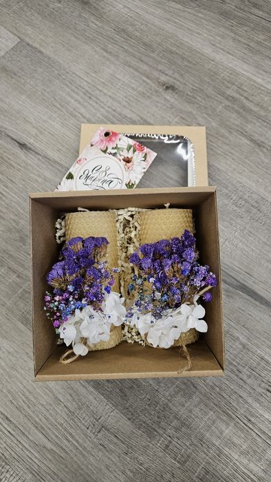 Подарочный набор свечей из вощины