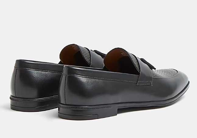 Pantofi loafers premium River Island 41 piele naturala