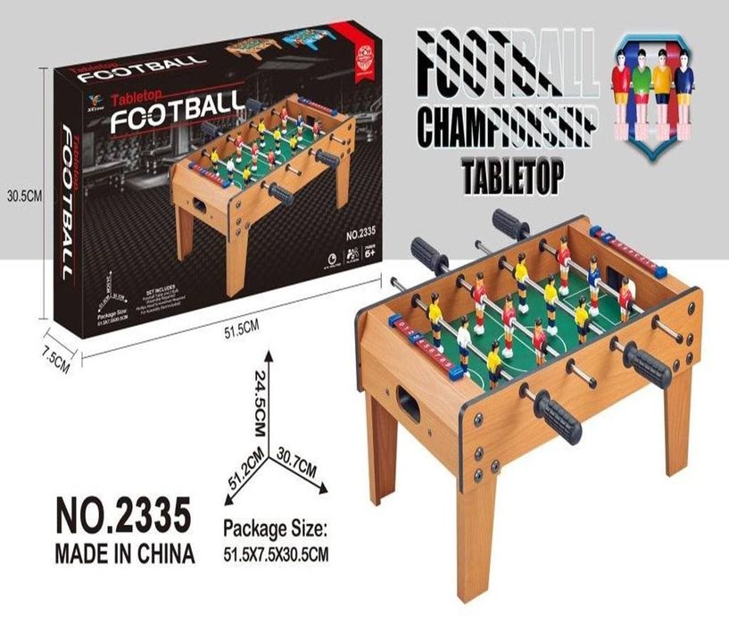 Футбол 2393 деревянный, на штангах, на ножках, 60, 5-30, 5-18, 5см, шк