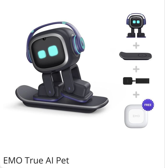 robot Emo AI living.ai emotional pet cu Chat GPT