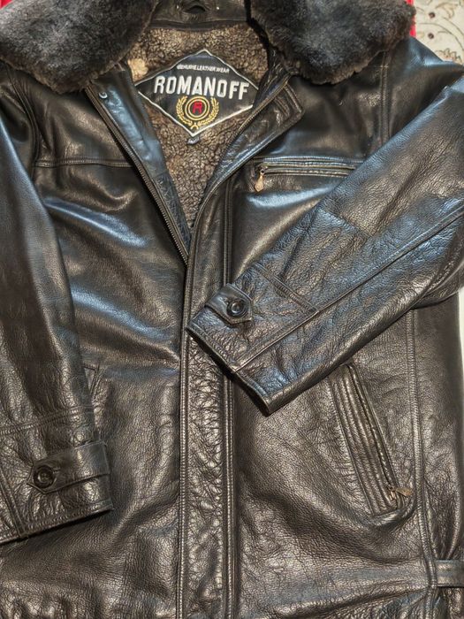 Кожаная мужская куртка.