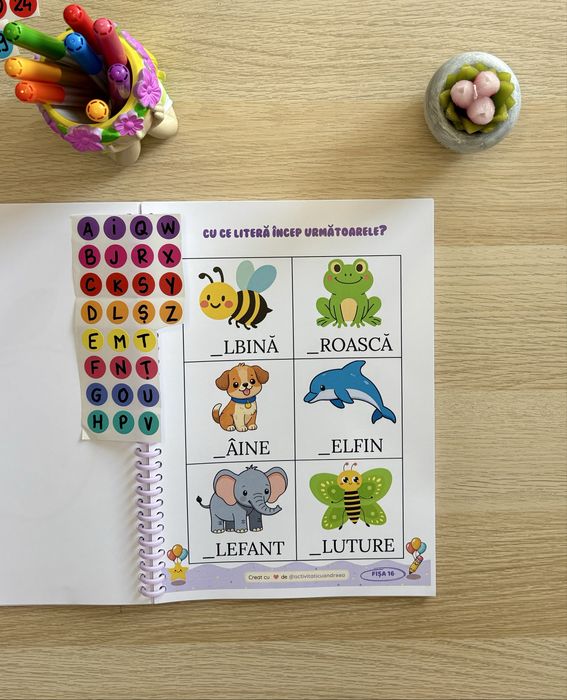 Caiet Activitati Copii Interactiv cu piese de lipit 3 ani+ (Volumul 2)