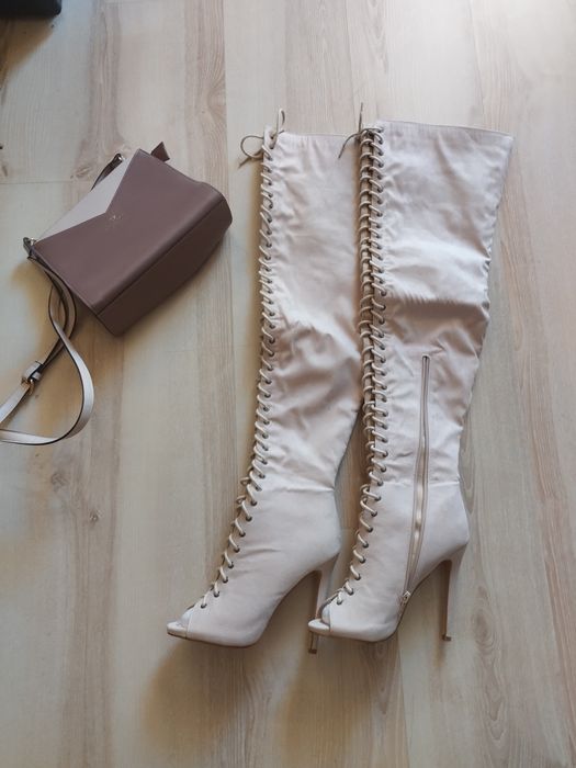 Ботуши чизми цвят пудра