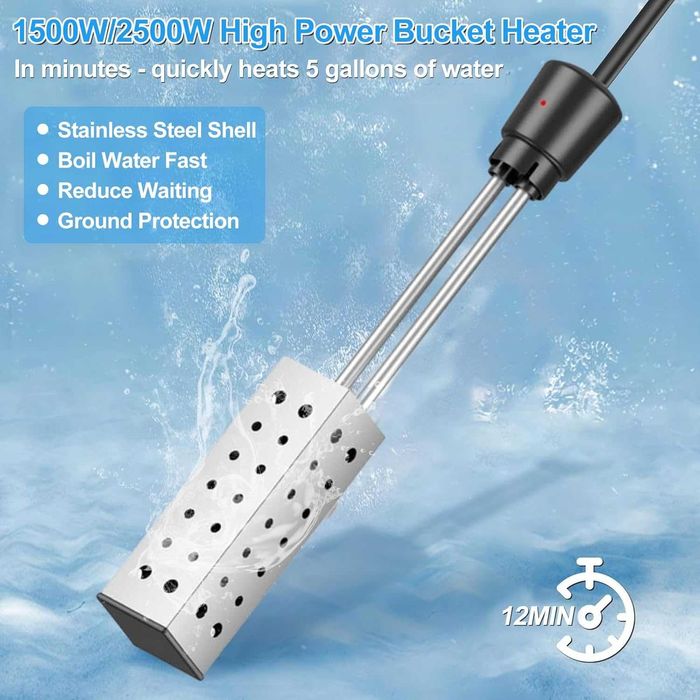 Бързовар /нагревател за вода Immersion 2500W Water Heater with 304