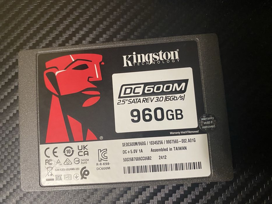 Ссд/ssd 960 гб kingston dc600m