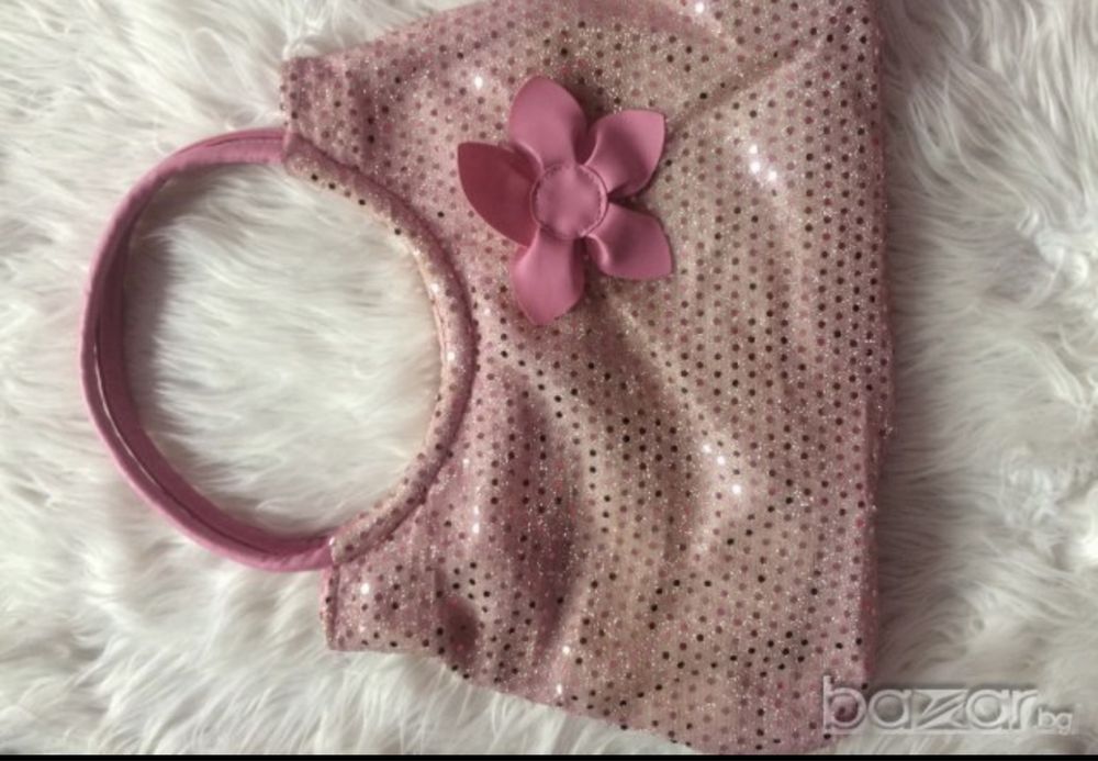 Розова дамска чанта лукс