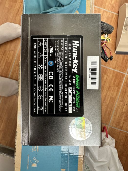 Продаю блок питание huntkey 550w