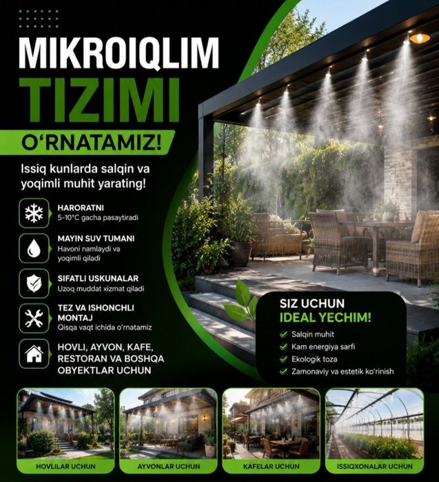 Mikroklmit soya setka xizmatlari.